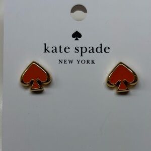kate spade orange Everyday Spade stud earrings - NWT